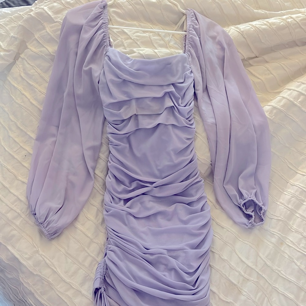 lilac hello molly mini dress